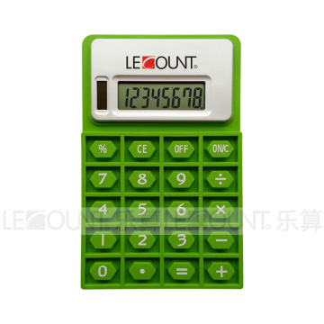 8 Digits Dual Power Foldable Silicon Calculator with Magnet (LC525)